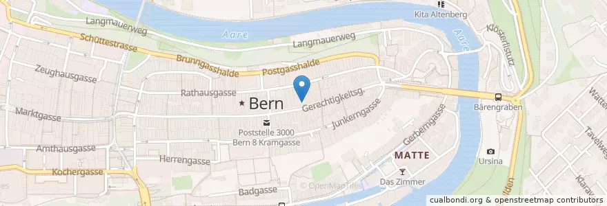 Mapa de ubicacion de nette Toilette en İsviçre, Bern/Berne, Verwaltungsregion Bern-Mittelland, Verwaltungskreis Bern-Mittelland, Bern.