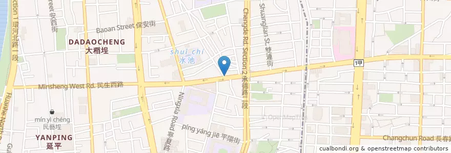 Mapa de ubicacion de 文大叔蔬食麵线 en Tayvan, 新北市, Taipei, 大同區.