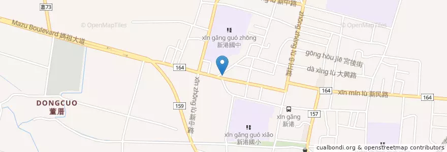 Mapa de ubicacion de 西安堂 en Taïwan, Province De Taïwan, Comté De Chiayi, 新港鄉.