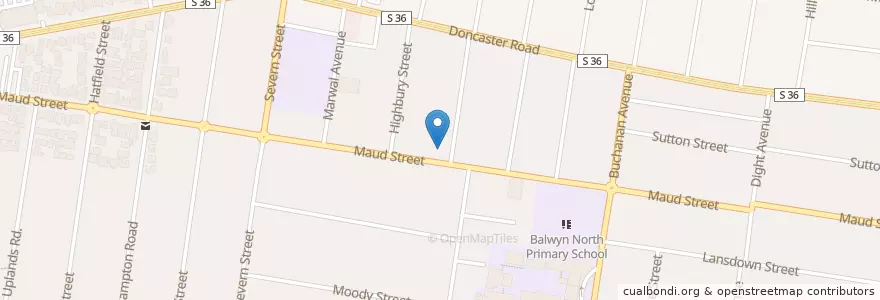 Mapa de ubicacion de St Hilary's en استرالیا, Victoria, City Of Boroondara.