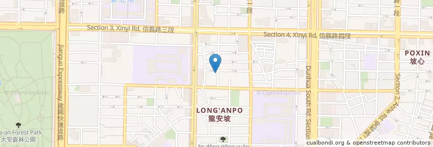 Mapa de ubicacion de 饞食堂 en 타이완, 신베이 시, 타이베이시, 다안 구.