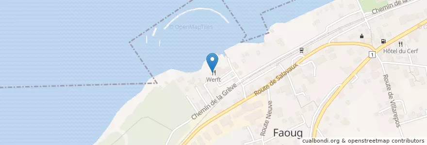 Mapa de ubicacion de Werft en 瑞士, Vaud, District De La Broye-Vully.