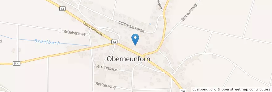 Mapa de ubicacion de Raiffeisenbank Weinland en 스위스, Thurgau, Bezirk Frauenfeld, Neunforn.