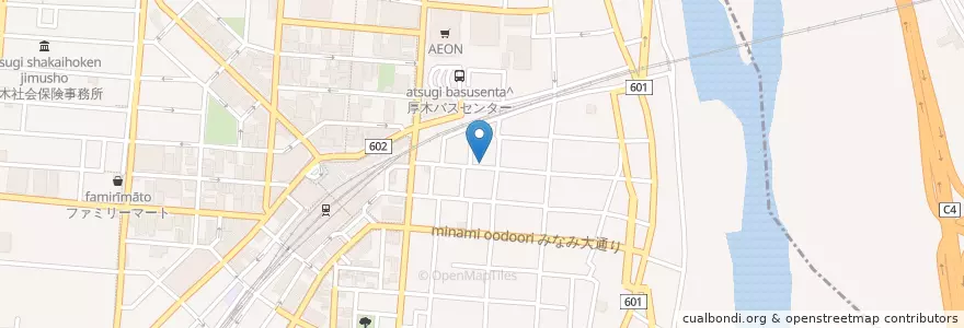 Mapa de ubicacion de マッカーサーガレージ (MacArthur Garage) en Japan, Präfektur Kanagawa, 厚木市.