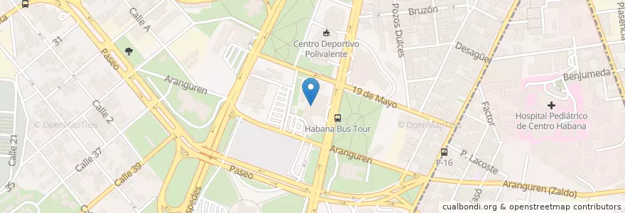 Mapa de ubicacion de Correo DHL en Kuba, Havanna.