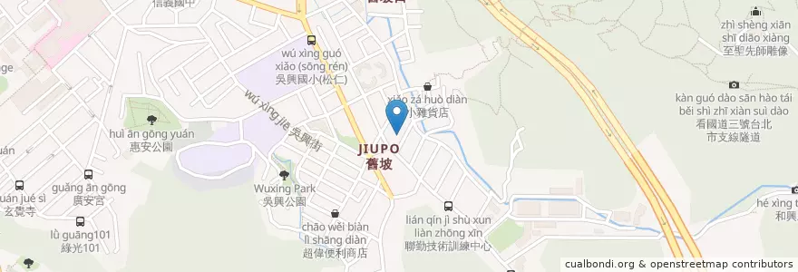 Mapa de ubicacion de 小王子早餐店 en Taiwan, Nuova Taipei, Taipei, Distretto Di Xinyi.