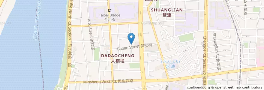 Mapa de ubicacion de 保慶藥局 en Taïwan, Nouveau Taipei, Taipei, 大同區.