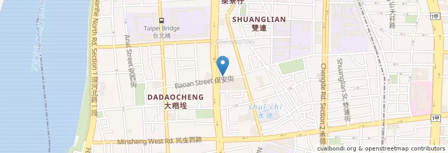 Mapa de ubicacion de 博裕牙醫診所 en Taïwan, Nouveau Taipei, Taipei, 大同區.
