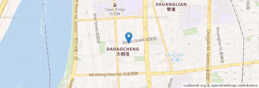 Mapa de ubicacion de 保全診所 en تایوان, 新北市, تایپه, 大同區.