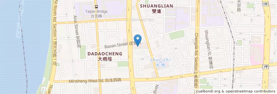 Mapa de ubicacion de 薩莉亞 en Taiwan, 新北市, Taipé, 大同區.