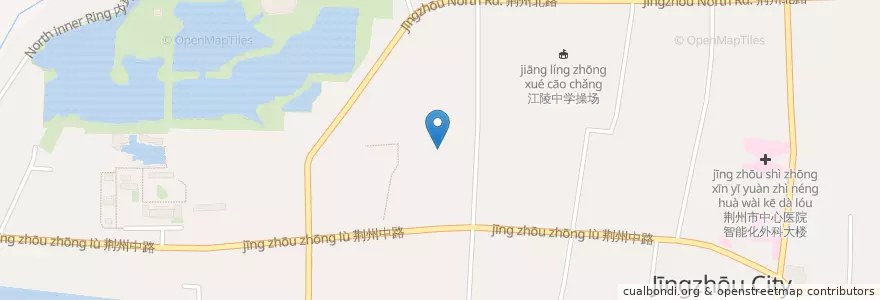 Mapa de ubicacion de 西城街道 en 中国, 湖北省, 荆州市, 荆州区, 西城街道.