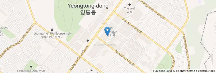 Mapa de ubicacion de 하나은행 en Республика Корея, Кёнгидо, Сувон, 영통구.