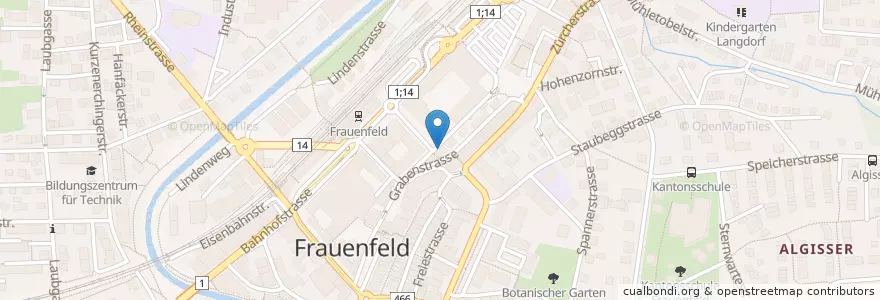 Mapa de ubicacion de Pizzeria Don Camilo en Svizzera, Turgovia, Bezirk Frauenfeld, Frauenfeld.