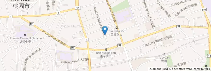 Mapa de ubicacion de 藝奇新日本料理 en Tayvan, 桃園市, 桃園區.