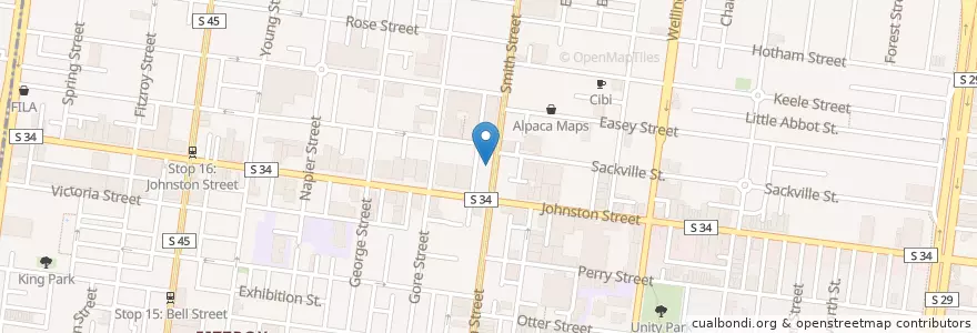 Mapa de ubicacion de Kiki Riki en Australie, Victoria, City Of Yarra.