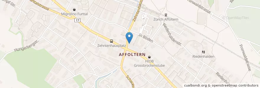 Mapa de ubicacion de Medbase Apotheke Zehntenhaus en Switzerland, Zurich, District Zurich, Zurich.