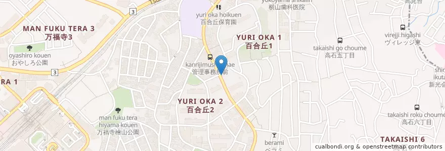 Mapa de ubicacion de 百合丘診療所 en ژاپن, 神奈川県, 川崎市, 麻生区.