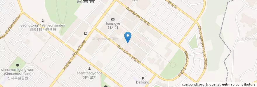 Mapa de ubicacion de 토즈스터디 수원영통센터 en Coreia Do Sul, Gyeonggi, 수원시, 영통구.