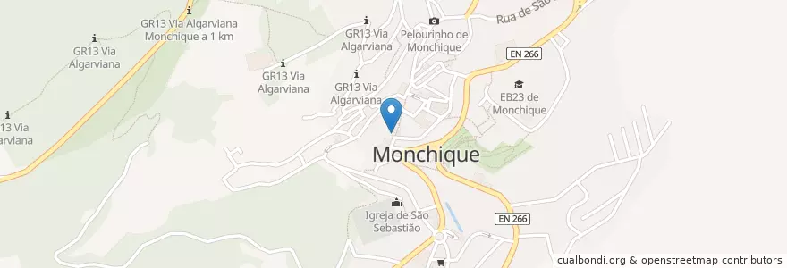 Mapa de ubicacion de Estrela De Monchique en Portugal, Algarve, Algarve, Faro, Monchique, Monchique.