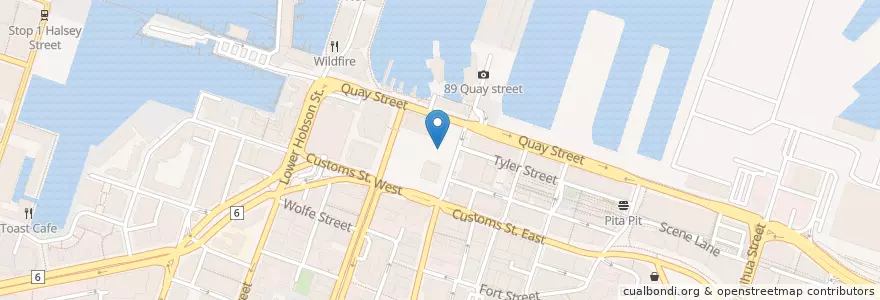 Mapa de ubicacion de Public en 뉴질랜드, Auckland, Waitematā.