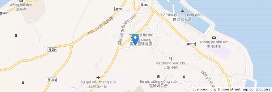 Mapa de ubicacion de 26 Brunch en 臺灣, 臺灣省, 屏東縣, 琉球鄉.