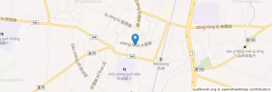 Mapa de ubicacion de 大宇牙醫 en 臺灣, 臺灣省, 嘉義縣, 民雄鄉.