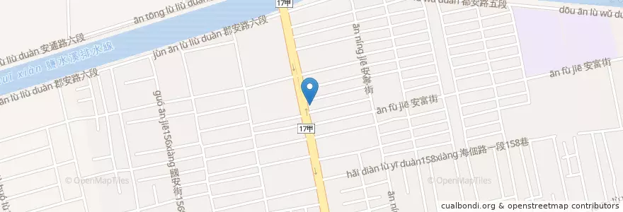Mapa de ubicacion de 全信牙醫診所 en 臺灣, 臺南市, 安南區.