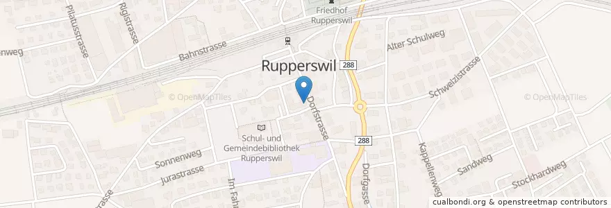Mapa de ubicacion de Raiffeisenbank Aare-Reuss en Schweiz/Suisse/Svizzera/Svizra, Aargau, Bezirk Lenzburg, Rupperswil.