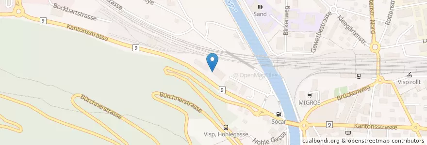 Mapa de ubicacion de Buon Gusto en Svizzera, Vallese, Visp, Visp.