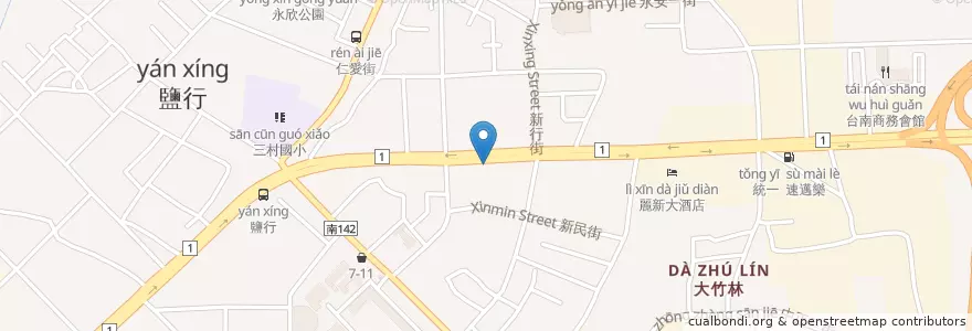 Mapa de ubicacion de 異人館 en تايوان, تاينان, 永康區.
