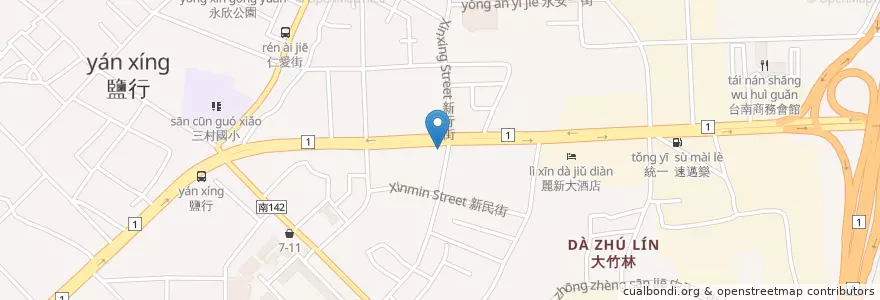 Mapa de ubicacion de 花旗銀行 en Taiwan, Tainan, Yongkang.