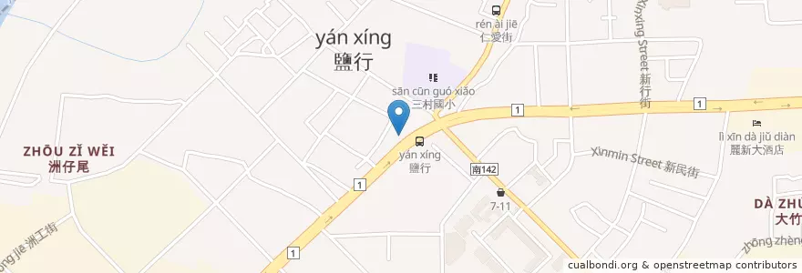 Mapa de ubicacion de 藝群南台診所 en Taiwan, 臺南市, 永康區.