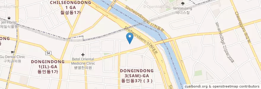Mapa de ubicacion de 동도교회 en South Korea, Daegu.