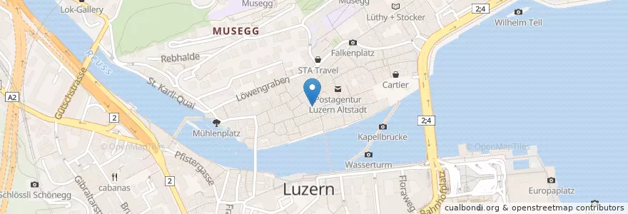 Mapa de ubicacion de Storchen en Suíça, Luzern, Luzern.