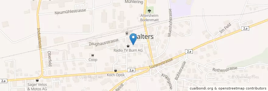 Mapa de ubicacion de Raiffeisenbank Pilatus en Suiza, Lucerna, Malters.
