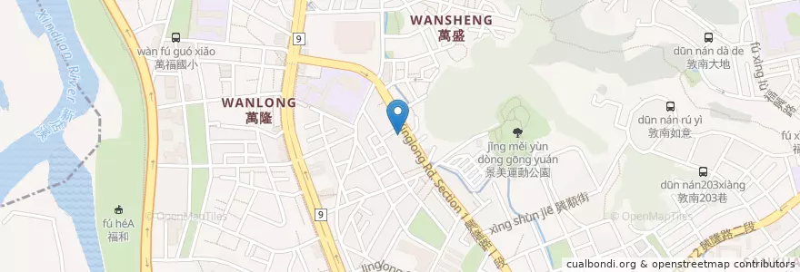 Mapa de ubicacion de 庇哩亞台灣聖樂教會 en Taiwan, 新北市, Taipé, 文山區.