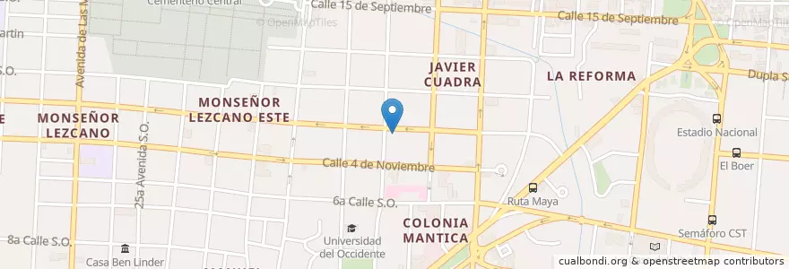Mapa de ubicacion de Farmacia Molina (Mons. Lezcano) en 니카라과, Departamento De Managua, Managua (Municipio).
