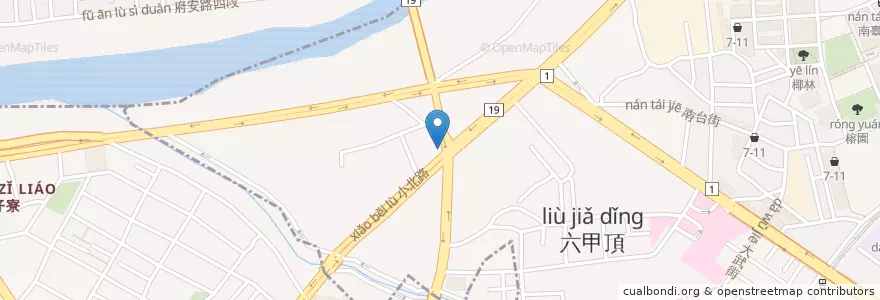 Mapa de ubicacion de 嘉義火雞肉飯 en Тайвань, Тайнань, 永康區.