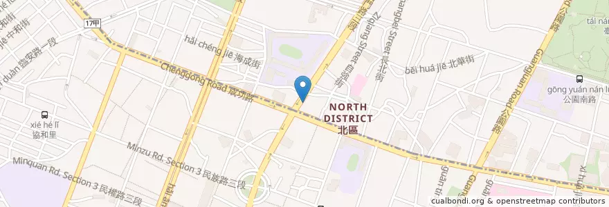 Mapa de ubicacion de 得恩牙醫診所 en 臺灣, 臺南市.