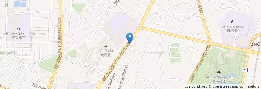 Mapa de ubicacion de 必勝客 en Taiwan, Tainan, Distretto Settentrionale.