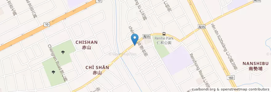 Mapa de ubicacion de 拿坡里 en Tayvan, Kaohsiung, 仁武區.