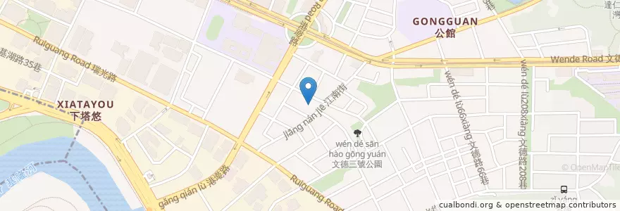 Mapa de ubicacion de 韓舍小館 en تایوان, 新北市, تایپه, 內湖區.