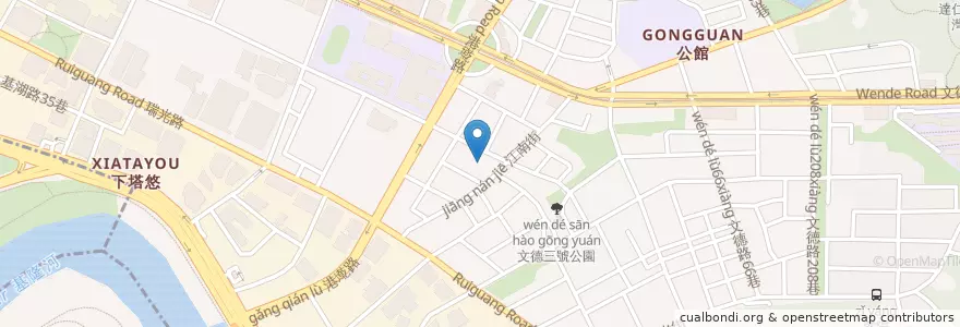 Mapa de ubicacion de 江南紅燒牛肉麵 en Taiwan, 新北市, Taipé, 內湖區.