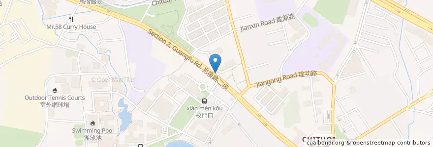 Mapa de ubicacion de 摩斯漢堡 (新竹清華店) en تایوان, 臺灣省, سینچو, 東區.