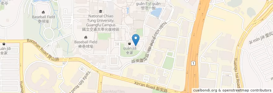 Mapa de ubicacion de 品嘉日式料理 en Taiwan, 臺灣省, Hsinchu, 東區.