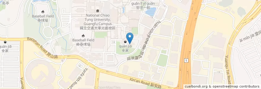 Mapa de ubicacion de A華加湯滷味 en تایوان, 臺灣省, سینچو, 東區.