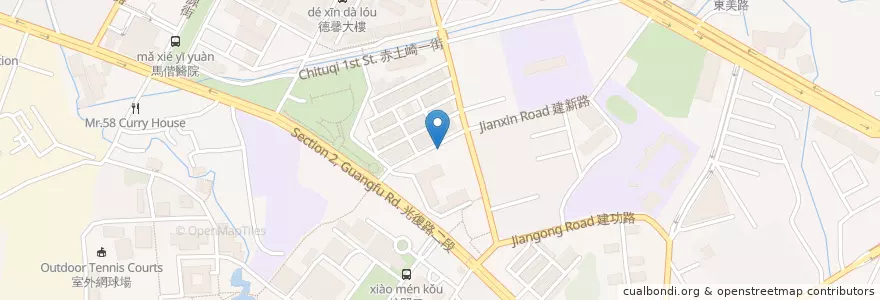 Mapa de ubicacion de 醍醐味豬腳飯 en 臺灣, 臺灣省, 新竹市, 東區.