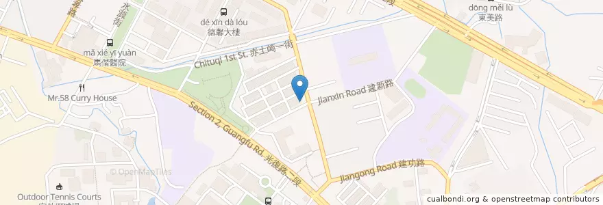 Mapa de ubicacion de 味味鴨肉麵 en Taiwan, Provincia Di Taiwan, Hsinchu, 東區.