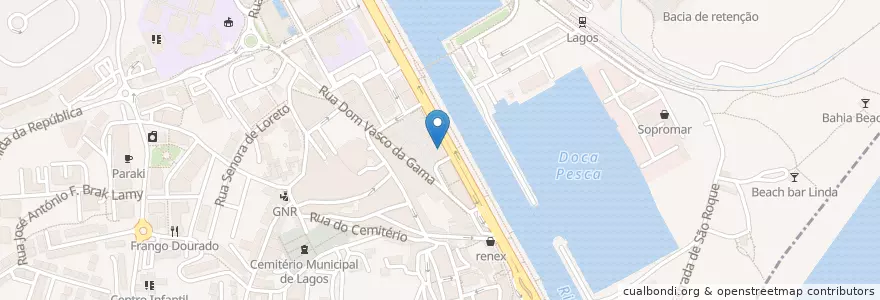 Mapa de ubicacion de Adega da Marina en Portugal, Algarve, Algarve, Faro, Lagos, São Gonçalo De Lagos.