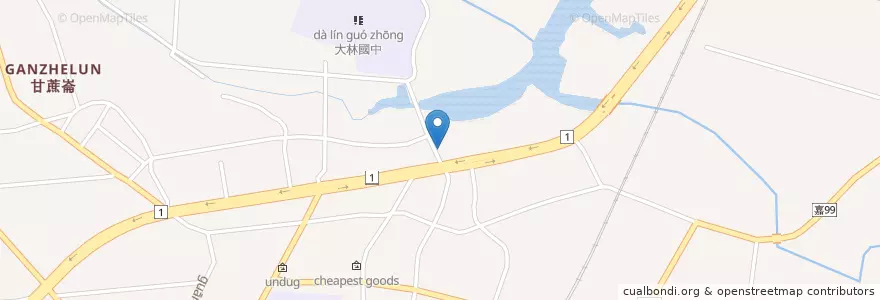 Mapa de ubicacion de 大林鎮衛生所 en 타이완, 타이완성, 자이 현, 다린 진.